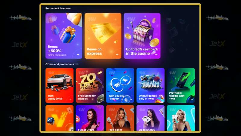 1Win Casino'da Bonuslar