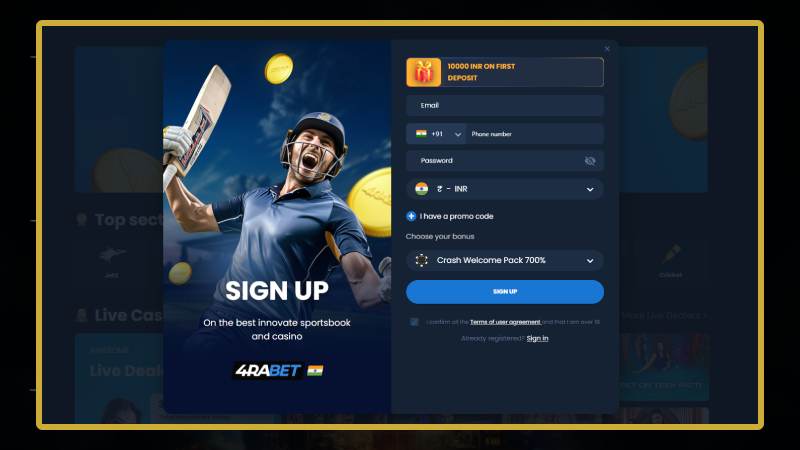 How to Register at 4raBet Casino