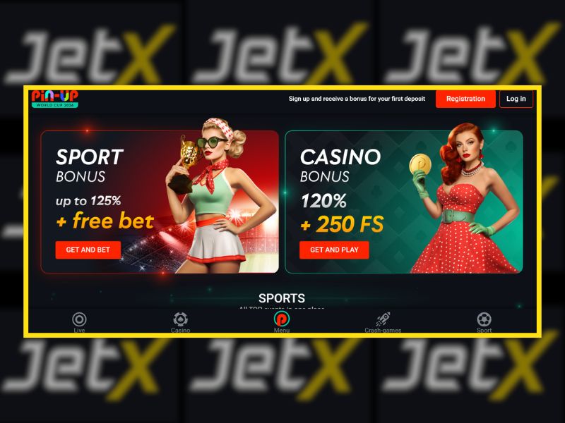 Ricevi un bonus fino a 300 $ per il gioco JetX sul casinò Pin-Up